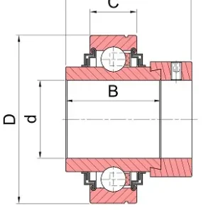 Łożysko z walcowym pierścieniem zewnętrznym CEX20824 SNR Premium